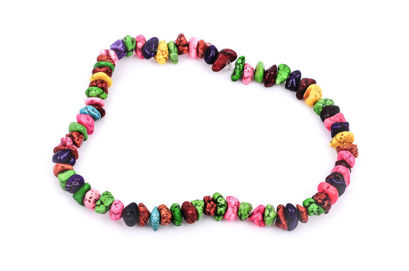 1 Strand Magnesite BRIGHT Colors NUGGET Beads .  how0297