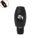 10 BLACK Spring Cord Stoppers Plastic Oval 28x12mm, paracord, fin0205