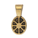 20 Antiqued Gold Tone Metal Oval Spoon Glue-On Bails for Pendants  flat back  fba0015