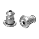 50 Silver Tone Metal Post Earring Backs, 6mm x 5mm  fin0218