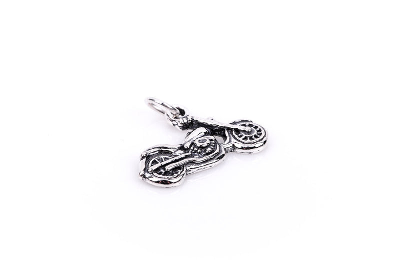 MOTORCYCLE Sterling Silver Charm Pendant, pms0015