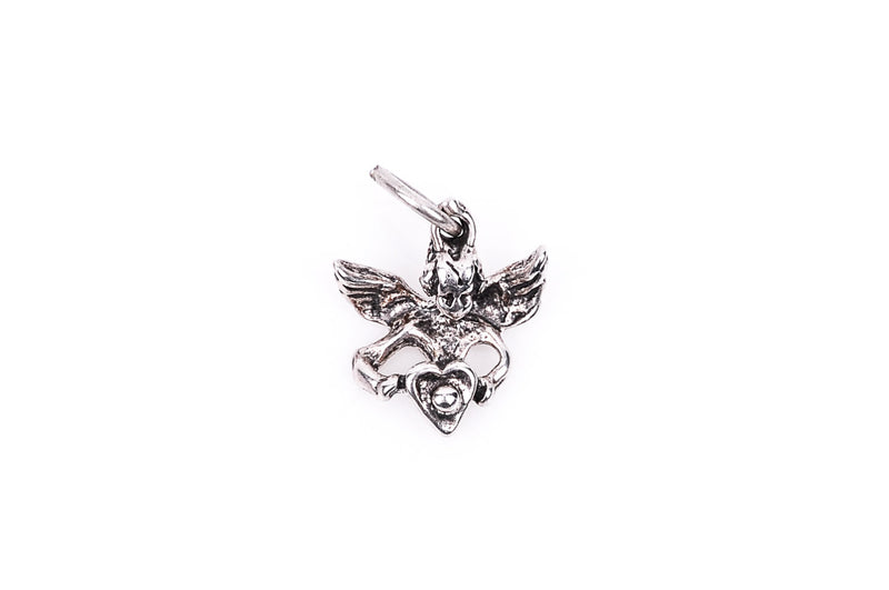 CUPID HEART Valentine's Day Sterling Silver Charm Pendant, pms0029