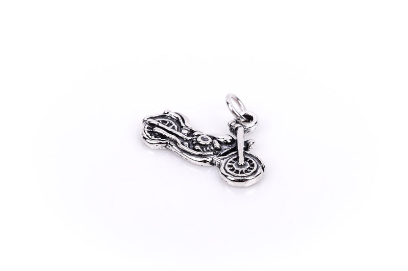 MOTORCYCLE Sterling Silver Charm Pendant, pms0015