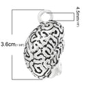 1 Large Antique Silver 3D Anatomical Human BRAIN Charm Pendant  chs1334