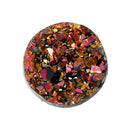 50 Round Resin Metallic AB Magenta, Gold, and Black DRUZY CABOCHONS, faux druzy, 12mm  cab0196b