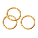 200 Bulk Package Large Gold Plated 16mm Soldered Closed Jump Rings, 15 gauge wire  jum0085b