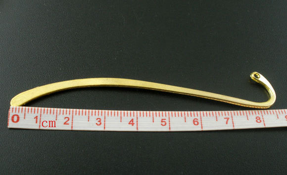 2 Bright Gold Blank Bookmark Findings 87mm  fin0252