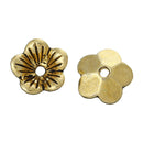 50 Gold Tone FLOWER Metal Bead Caps 10x10mm  fin0230