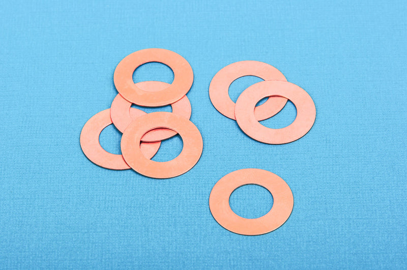 10 pcs Open WASHER Donut Shape COPPER Metal Stamping Blanks Charms 1" (25mm) 24 gauge  MSB0144