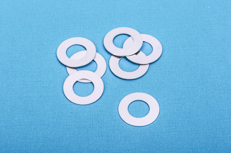 10 pcs Open WASHER Donut Shape Aluminum Metal Stamping Blanks Charms 1-1/4" (32mm), 20 gauge MSB0292