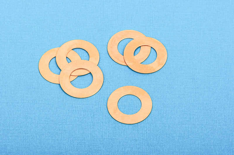 10 pcs Open WASHER Donut Shape BRASS Metal Stamping Blanks Charms 1" (25mm), 24 gauge MSB0143
