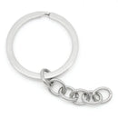 10 Large Key Rings with Chain, for adding your own charms, beads, fin0228