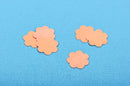 10 pcs Copper Blanks, copper jewelry blanks, flower blanks, 7-Petal FLOWER Shape COPPER Stamping Blanks Charms 5/8" (16mm) 24 ga.  msb0155