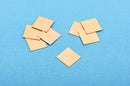 10 Gold Brass SQUARE Metal Stamping Blanks 12.5mm (1/2") 24 gauge  msb0161