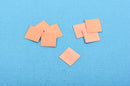 10 Copper SQUARE Metal Stamping Blanks 12.5mm, 24 gauge  msb0163