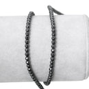 3mm Gunmetal Faceted Hematite Gemstone Beads, full strand, 132 beads, ghe0028