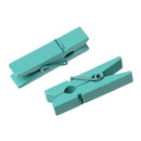 50 bulk package Small Painted Wood Clothespin Clip Findings, TEAL TURQUOISE BLUE  fin0232