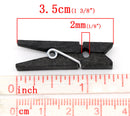 50 bulk package Small Painted Wood Clothespin Clip Findings, BLACK  fin0245
