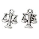 10 Antique Silver LIBRA ZODIAC Justice Scales Charm Pendants  chs1365