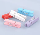 50 Small Painted Wood Clothespin Clip Findings, MIXED COLORS  fin0249b
