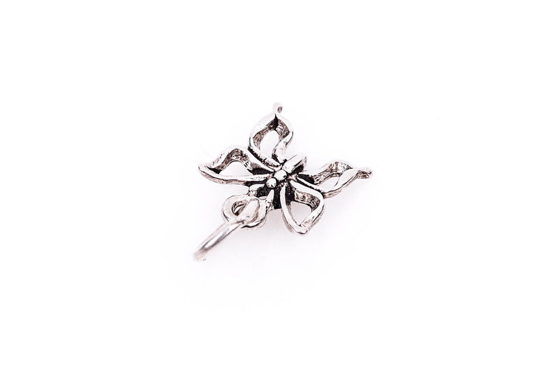 Small Open BUTTERFLY Sterling Silver Charm Pendant,  pms0062
