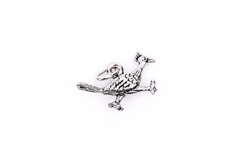 ROADRUNNER BIRD Sterling Silver Charm Pendant,  pms0064