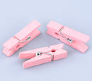50 Bulk Package Painted Wood Clothespin Clip Findings, LIGHT PINK  fin0248b