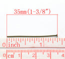 50 Antique Bronze Metal Flat Head Pins, 35mm long, 20 gauge  pin0061a