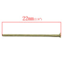 2000 Bulk Package Antique Bronze Metal Flat Head Pins, 22mm long, 20 gauge  pin0063b