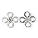 4 Antique Silver CHINESE KNOT Connector Links, 28x28mm  chs1379