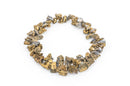 Half Strand Nugget Beads, Titanium Coated Crystal Quartz DRUZY AGATE Geodes, Metallic Gold gdz0026