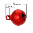 10 Random Mixed Color Metal JINGLE BELL Charm Pendants, 21x16mm  cho0081