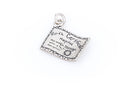 BIRTH CERTIFICATE Sterling Silver Charm Pendant,  pms0190