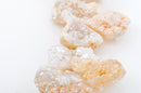 Half Strand Nugget Beads, Titanium Coated Crystal DRUZY AGATE Geodes, Starlight White gdz0024
