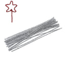 100 Chenille Stems, Pipe Cleaner Sticks, craft supplies, SILVER METALLIC  cft0002