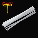 100 Chenille Stems, Pipe Cleaner Sticks, craft supplies, WHITE FLOCKED  cft0009