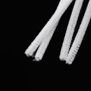 100 Chenille Stems, Pipe Cleaner Sticks, craft supplies, WHITE FLOCKED  cft0009
