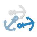 100 Painted Wood ANCHOR Charm Pendants . shades of blue, white, 25x20mm, cho0083