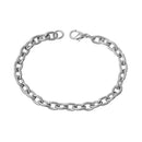 10 Bracelet Chains, Silver Tone Heavy Cable Link Chain Bracelets, 21cm long (8-1/4")  fch0094
