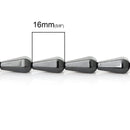 10 Gunmetal Faceted Teardrop Hematite Gemstone Beads, 16x8mm  ghe0036