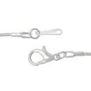 5 Silver Plated Snake Chain Necklaces with Lobster Clasp, 30-3/8" long  fch0095