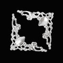 50 Bulk Package Bright Silver Plated Flat Vintage Style Filigree Embellishment Findings  fil0039b