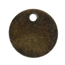 50 Thin Antique Bronze Metal CIRCLE DISC Charm Pendants, 8mm chb0279