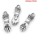 6 Antique Silver Good Luck FIGA FIST Hand Charm Pendants  chs1408