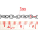 10 meters Silver Tone Cable Link Chain, 5x3.5mm  fch0096