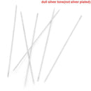 5 Silver Tone Bead Threading Needles, 75mm (3") long  tol0178