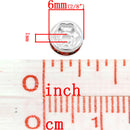 20 6mm Silver Plated RUBY RED Round Rhinestone Rondelle Beads  bme0280