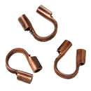 50 Antique Copper Wire Protector Findings, 4x4mm  fin0310a