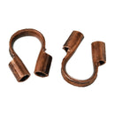 50 Antique Copper Wire Protector Findings, 4x4mm  fin0310a