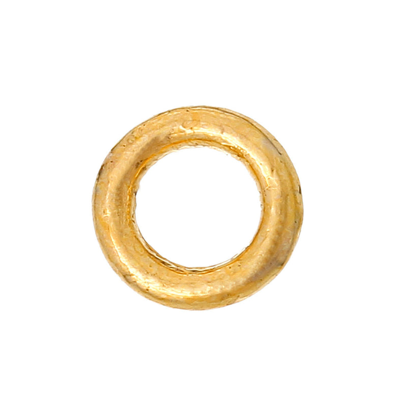 50 4mm Gold Plated Soldered Closed Jump Rings, 19 gauge  jum0089a